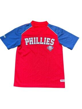 MLB Stitches Philadelphia Phillies Red Baseball Jersey Mens Small